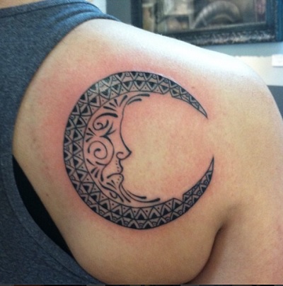 Moon Pattern Mandala Tattoo