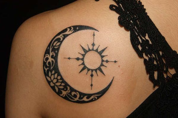  Moon Sun Tattoo