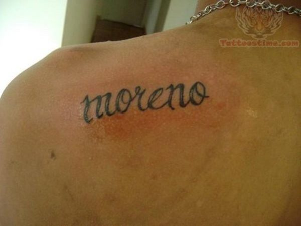 Moreno Lettering Tattoo