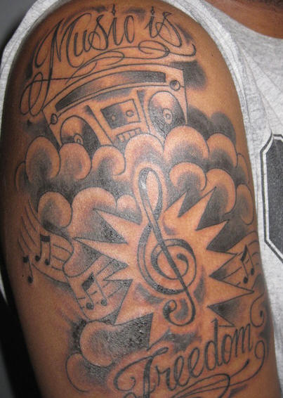 Music Is Freedom Tattoo