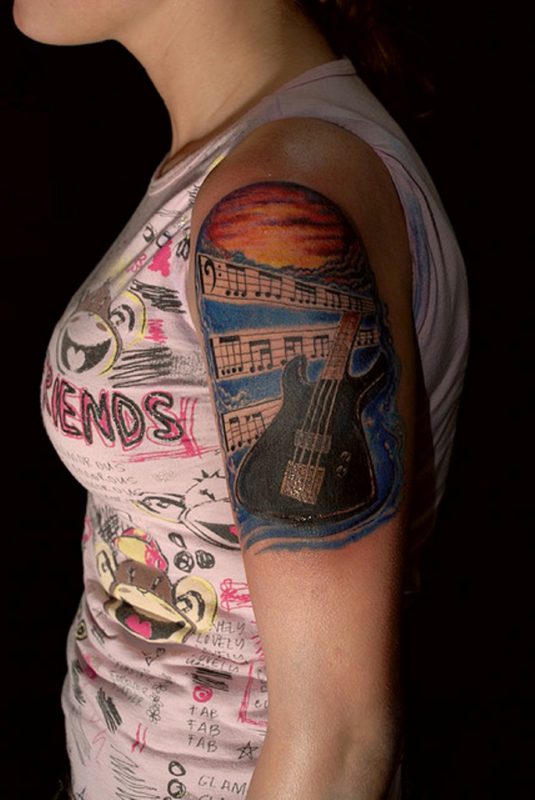 Music Tattoo On Shoulder