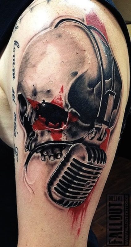 Musical Skull Tattoo