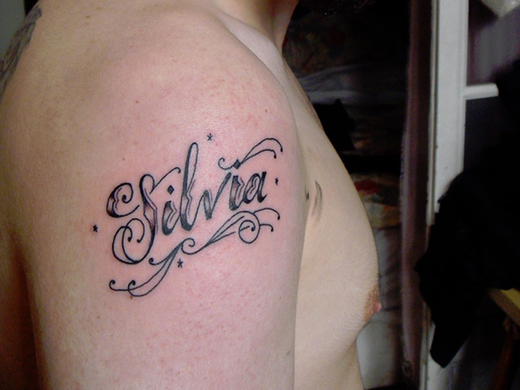 Name Letters Lettering Tattoo.
