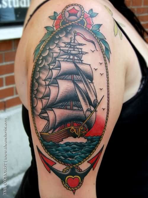 Nautical Colored Ship