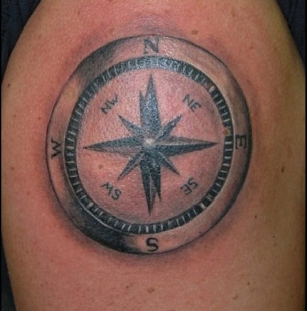 Nautical Compass Tattoo Design