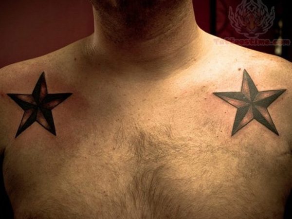 Nautical Star Shoulder Tattoo Design