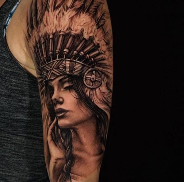 Nice American Lady Tattoo