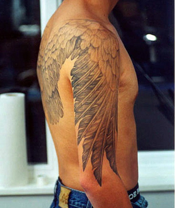 Nice Angel Shoulder Tattoo Design