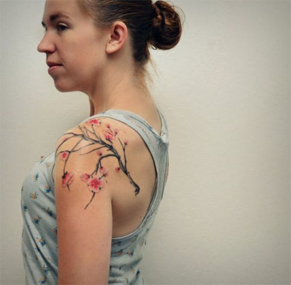 Nice Cherry Tree Tattoo