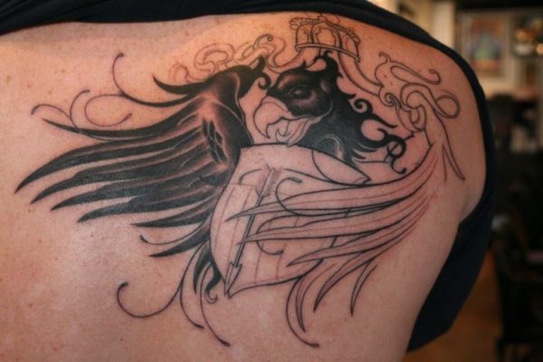 Nice Eagle Shoulder Tattoo Design