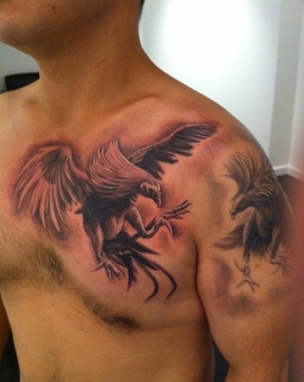 Nice Eagle Shoulder Tattoo