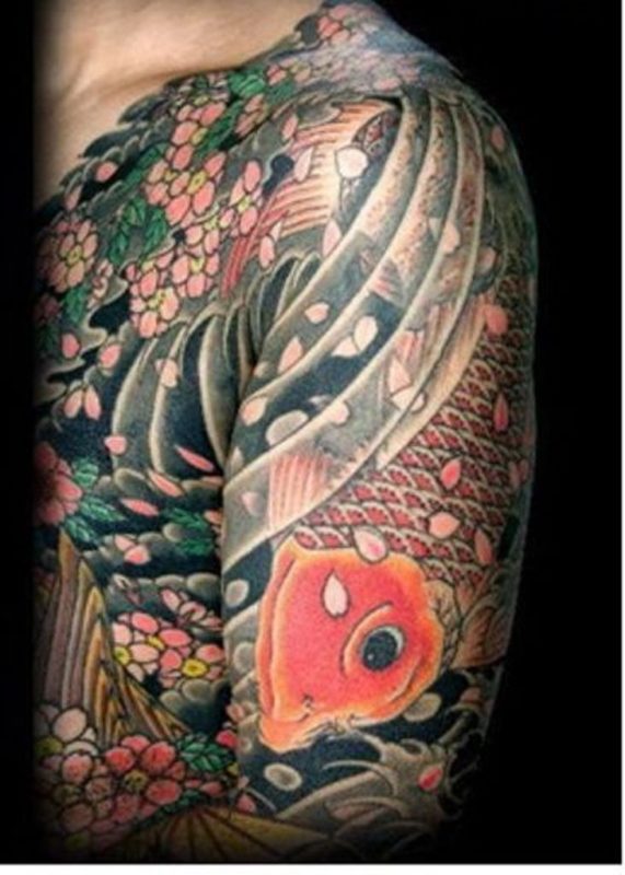 Nice Fish Shoulder Tattoo