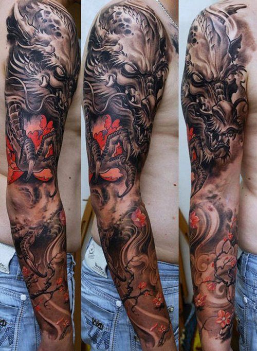 Nice Full Sleeves Shoulder Tattoo