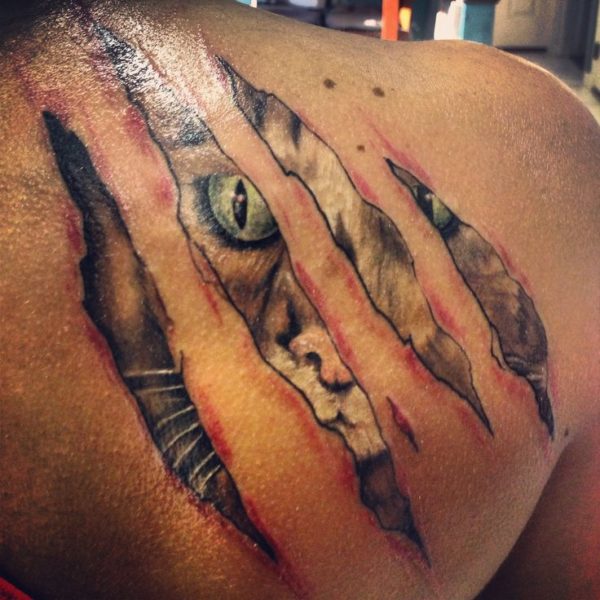 Nice Leopard Tribal Tattoo