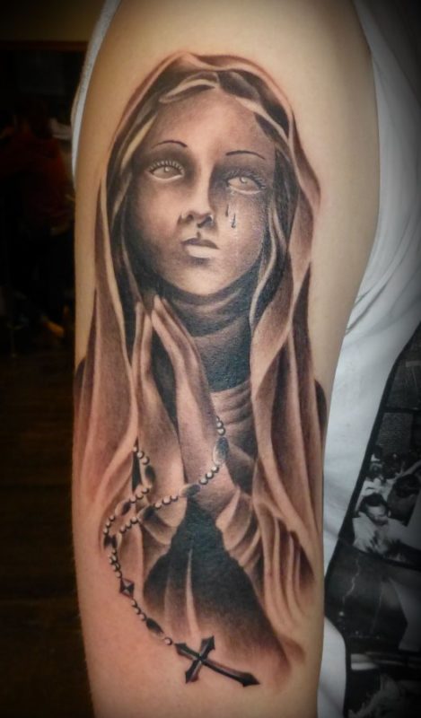 Nice Mary Tattoo Design