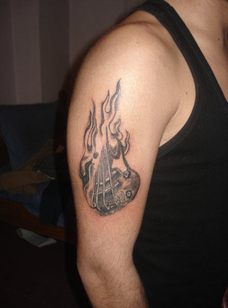 Nice Music Guitar Tattoo