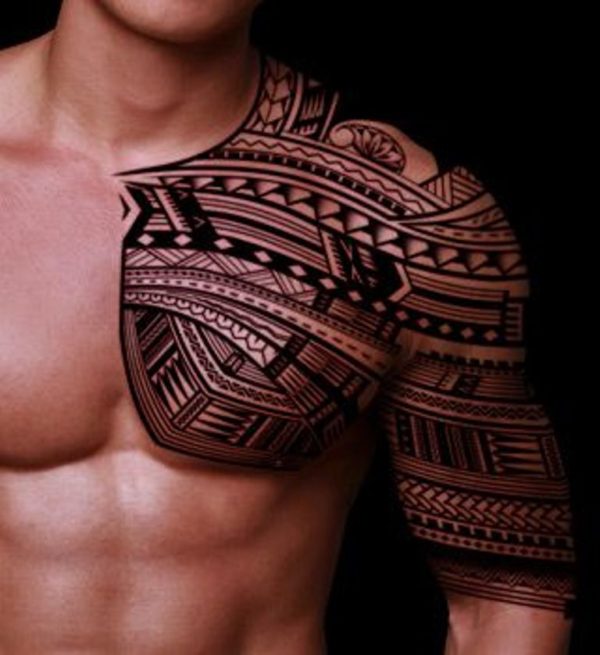 Nice Samoan Tattoo On Right Shoulder