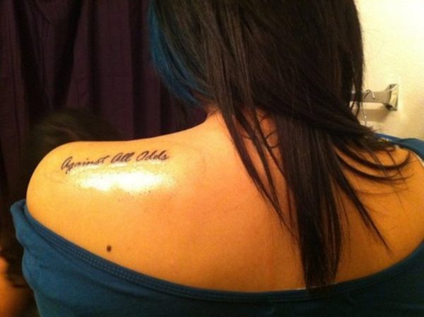 Nice Shoulder Tattoo Quote