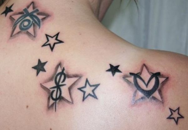 Nice Stars Nautical Tattoo