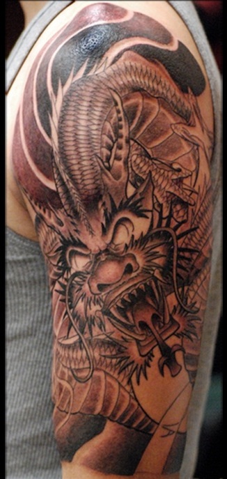 Nice Stunning Dragon Tattoo