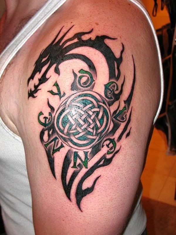 Nice Tribal Dragon Tattoo