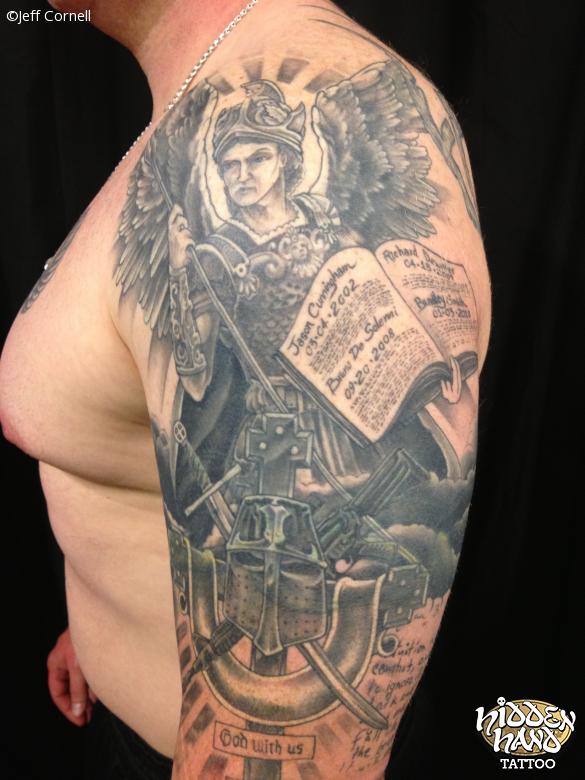 Nice Warrior Shoulder Tattoo