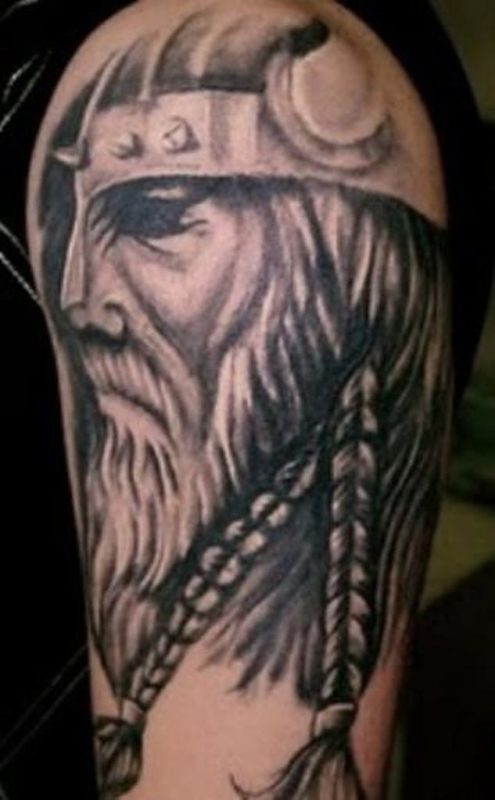 Old Viking Man Tattoo