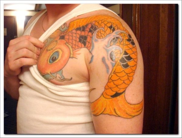 Orange Fish Tattoo