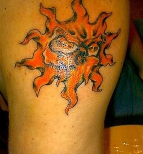 Orange Sun Tattoo