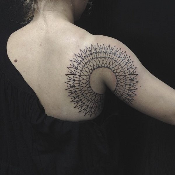 Outstanding Mandala Shoulder Tattoo Design