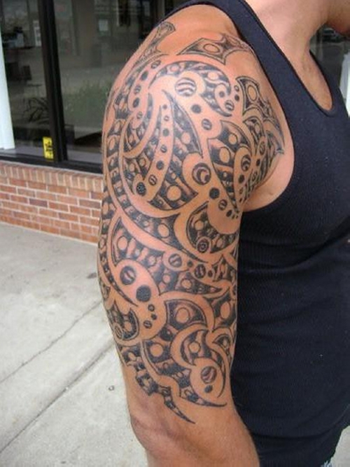 Outstanding Sleeve Shoulder Tattoo