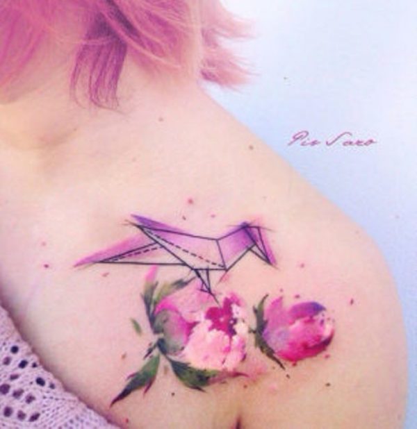 Peony Pink Vintage Tattoo