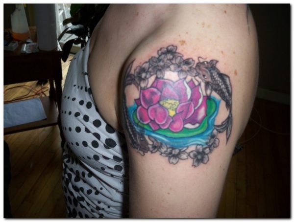 Pink Flower Tattoo 