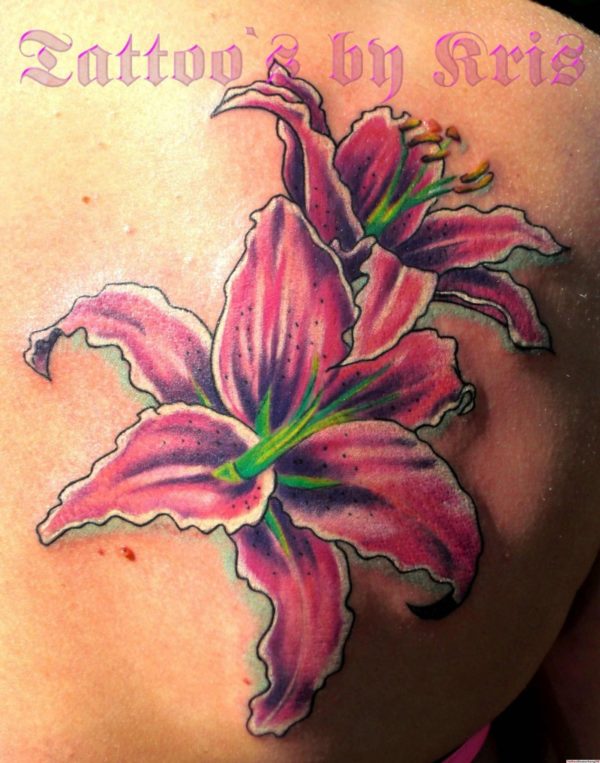 Pink Lily Tattoo