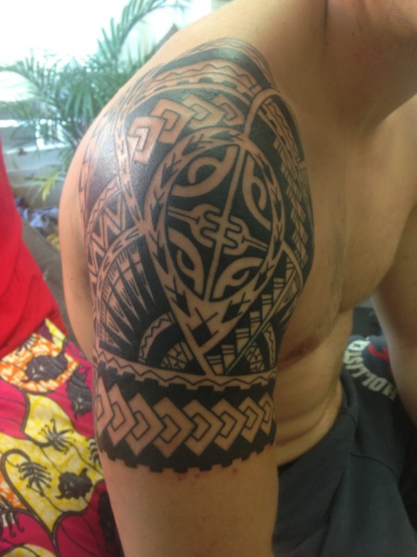 Polynesian Left Shoulder Samoan Tattoo