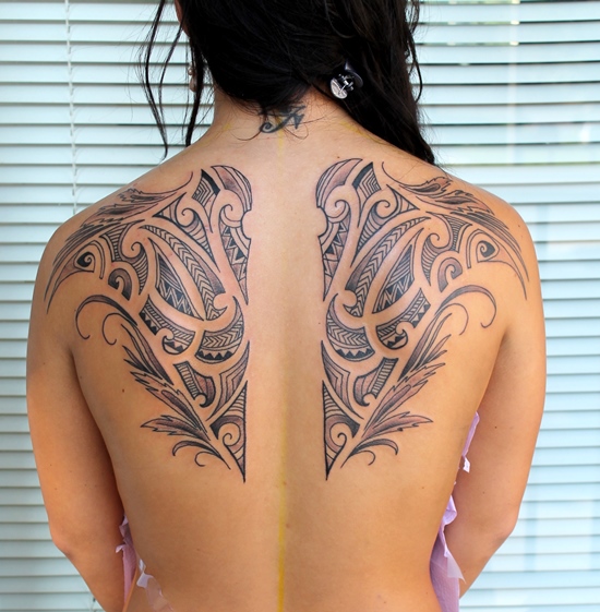 Polynesian Shoulder Blade Tattoo Design