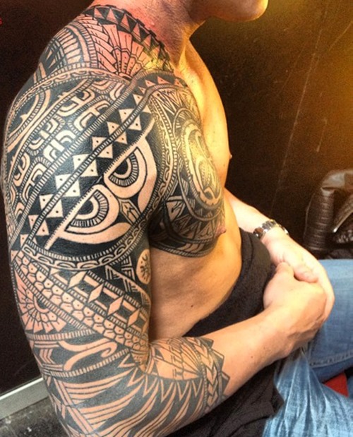 Polynesian Shoulder Tattoo Design