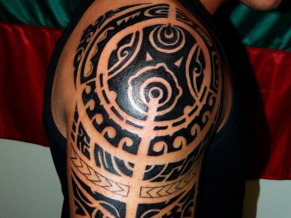 Polynesian Style Tribal Tattoo