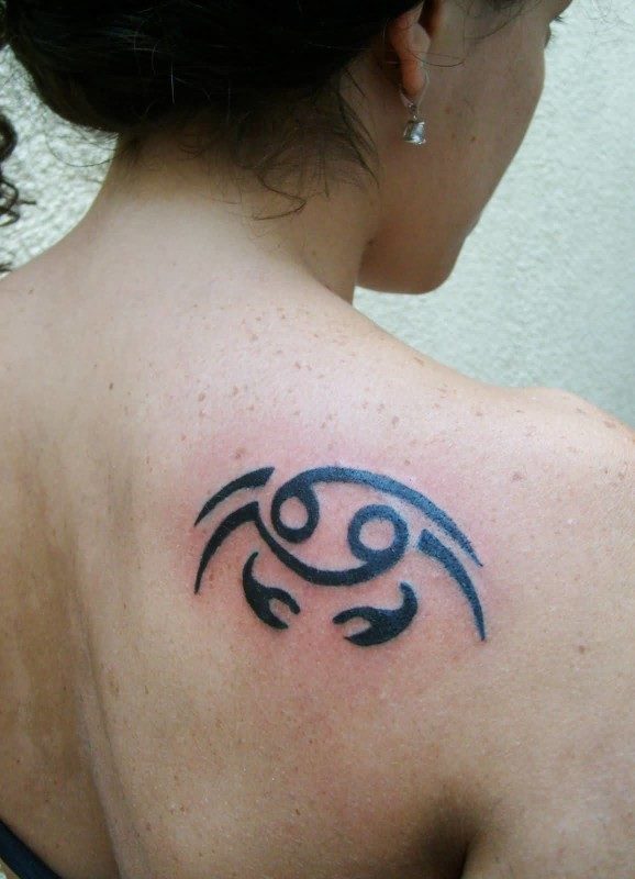 Pretty Cancer Shoulder Tattoo