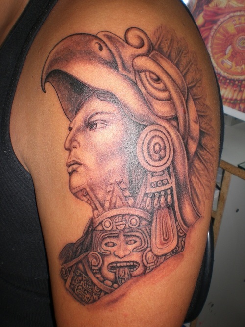 Realistic Aztec Tattoo