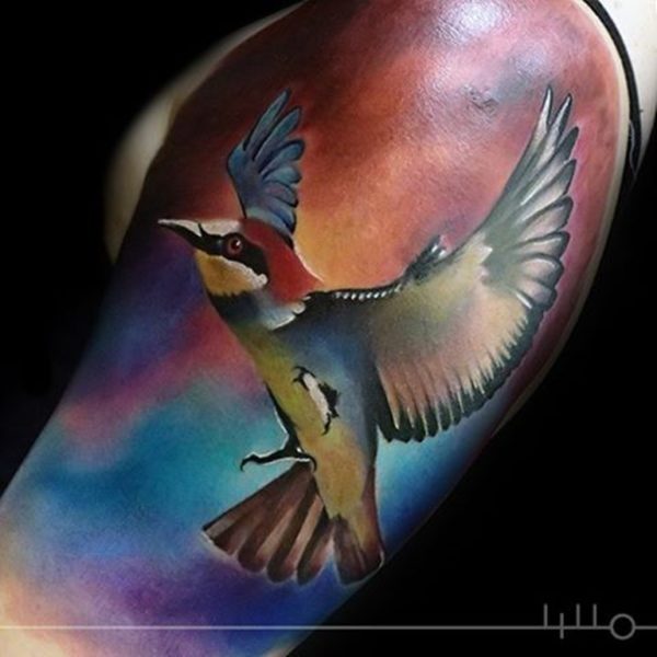 Realistic Bird Wings Tattoo