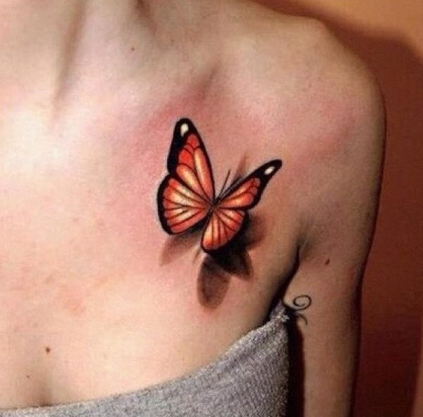 Realistic Butterfly Tattoo