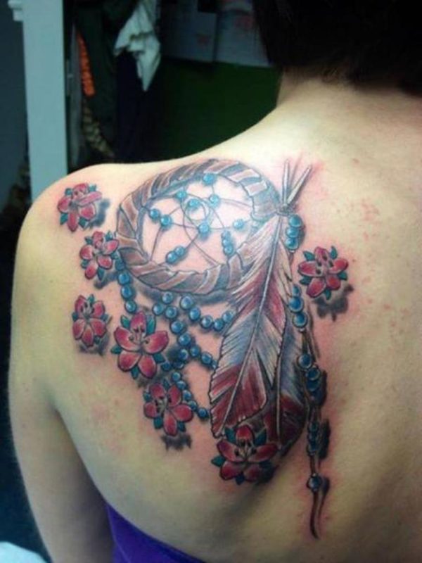 Realistic Dream Catcher Tattoo On Shoulder