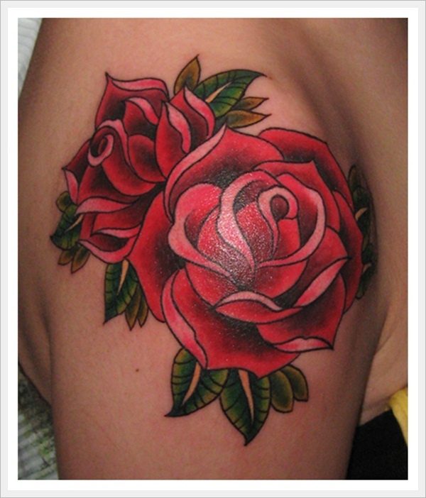 Realistic Rose Tattoo