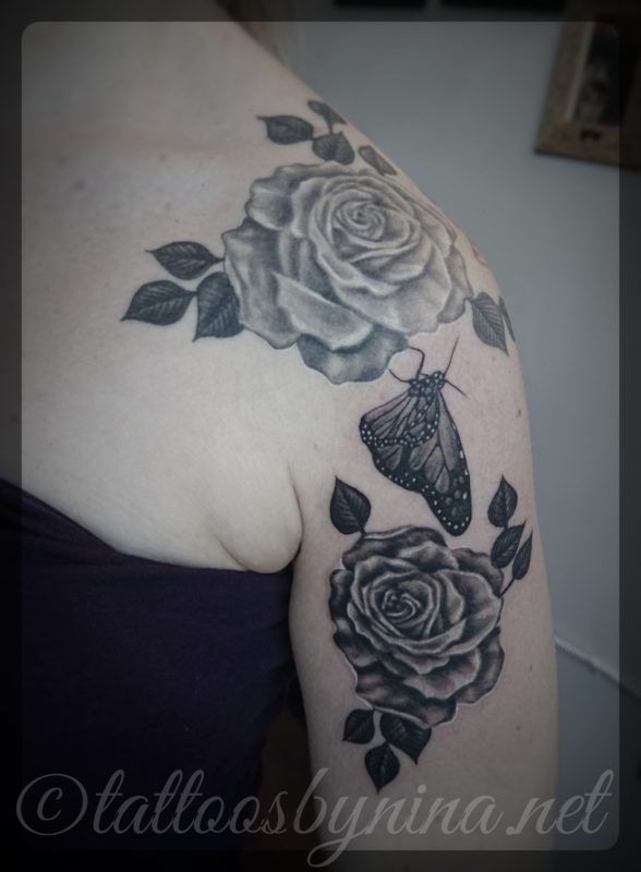 Realistic Roses Tattoo Design