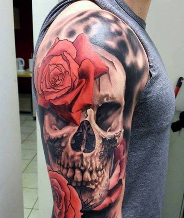 Realistic Skull Tattoo Design