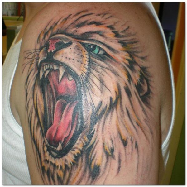 Realistic Tiger Face Tattoo