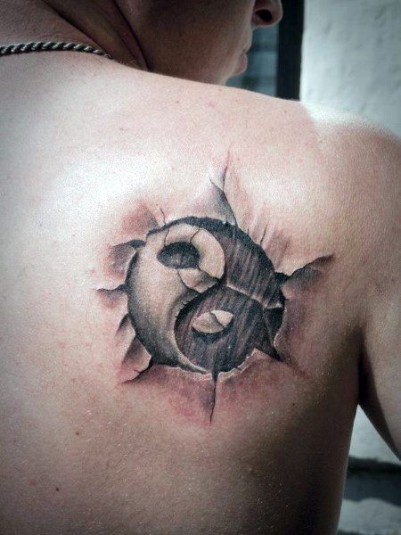 Realistic Yin Yang Tattoo
