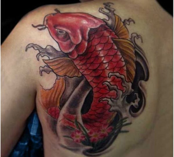 Red Fish Designer Tattoo