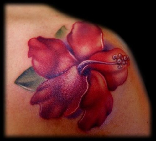 Red Hibiscus Tattoo Kell Doty